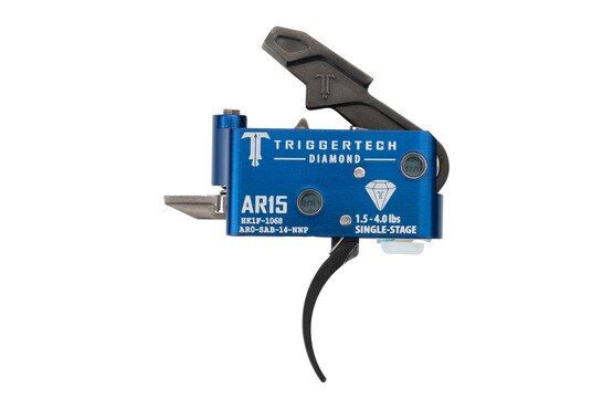 TriggerTech AR-15 Single-Stage Diamond Pro Curved Trigger provides zero creep, short overtravel, and a tactical reset for AR-15 platforms.